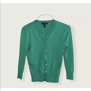 J.Crew Green Cardigan. XXS